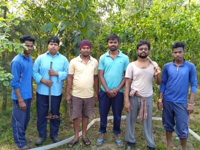 Amresh Samanth has a network of 100 volunteers who are mostly villagers or fishermen. Photo: Amresh Samanth