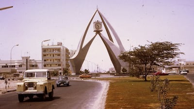 Deira Clocktower in Dubai shot in the early 1970s with cars travelling on the right-hand side of the road. Photo: Peter Alvis