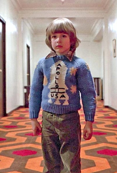 Conspiracy theorists point to Danny's jumper choice in 'The Shining' as proof that Stanley Kubrick filmed the Moon landing.