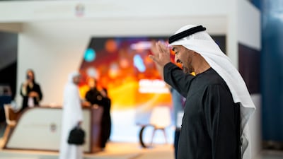 Sheikh Mohamed during his tour of the four-day summit