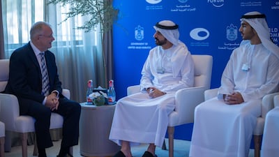 Sheikh Hamdan bin Mohammed, Crown Prince of Dubai, Deputy Prime Minister and Minister of Defence, met with Alois Zwinggi, President and CEO of the World Economic Forum. WAM