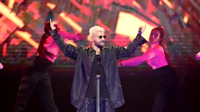 Romancing the audience, Maluma performed on Valentine's Day. Chris Whiteoak / The National