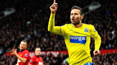 Yohan Cabaye has scored seven goals in 19 Premier League matches for Newcastle this year. Andrew Yates / AFP