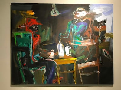 A painting by Congolese artist Ngimbl Luve. Courtesy Walt Curnow