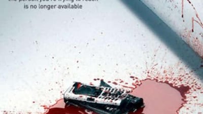 One of the shock advertisements aimed at raising awareness about the dangers of using mobile phones while driving.