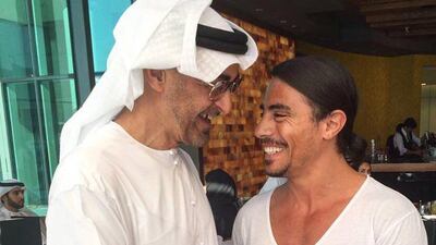 Sheikh Mohamed bin Zayed, Crown Prince of Abu Dhabi and Deputy Supreme Commander of the UAE Armed Forces, with Nusret Gokce, known as Salt Bae, in a picture posted on social media.