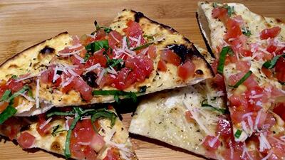 Pizza at NONNO's, touted as the thinnest in the world. Courtesy NONNO