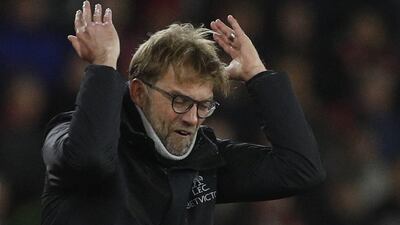 Liverpool mamager Jurgen Klopp was left "disappointed" by Liverpool's performance in their League Cup semi-final defeat to Southampton. John Sibley / Reuters