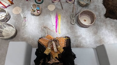 Traditional crafts feature in Women of the Nation, which explores how Emirati women sustained homes, communities and cultural knowledge across generations. Antonie Robertson / The National