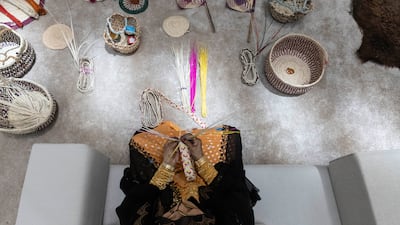 Traditional crafts feature in Women of the Nation, which explores how Emirati women sustained homes, communities and cultural knowledge across generations. Antonie Robertson / The National