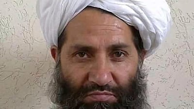 In this undated photo from an unknown location released in 2016, Hibatullah Akhundzada, poses for a portrait. AP