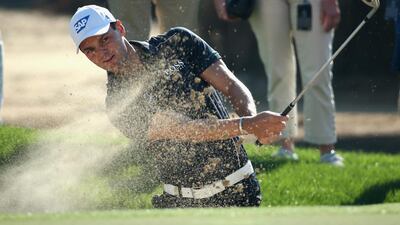 Martin Kaymer was part of a Challenge match of past Dubai Desert Classic champions at the Emirates Golf Club yesterday. The pair of Stephen Gallacher and Henrik Stenson won. Warren Little / Getty Images