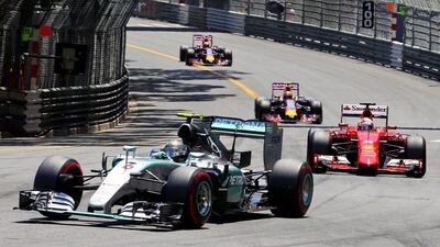 German Formula One driver Nico Rosberg of Mercedes-GP in action during the Grand Prix of Monaco at Monte Carlo circuit in Monaco on May 24, 2015. EPA/SRDJAN SUKI