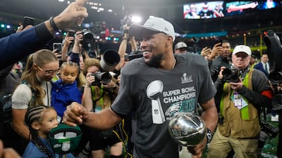 Philadelphia Eagles running back Saquon Barkley. AP