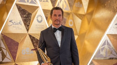 Hollywood star Mathew McConaughey was honoured at the 2025 Joy Awards in Riyadh. Photo: MBC