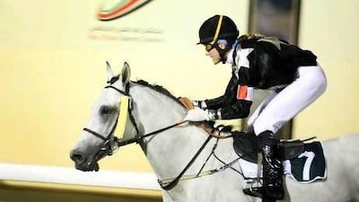 Delphine Dubois, riding the Eric Lemartinel-trained AF Sanadek, put the win at the top of her previous 21 career victories in the saddle. Delores Johnson / The National