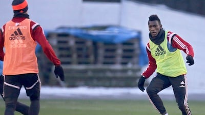 Bakery Jatta shown in January during a training session with Bundesliga club Hamburg. Axel Heimken / EPA / January 4, 2016