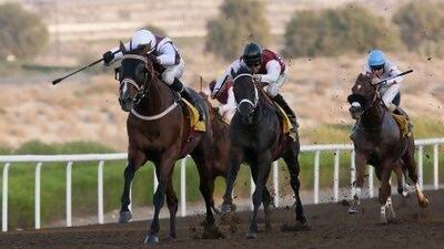 Straight Talk in action at the Jebel Ali Racourse. Mike Young / The national
