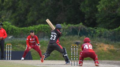 Kavisha Kumari made a quick-fire 23 not out as UAE amassed 214-1 against Qatar at the ACC Women's T20 Championship in Kuala Lumpur. Courtesy Malaysia Cricket Asssociation