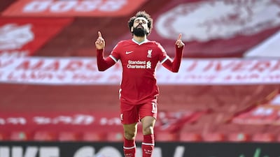 19. Another goal for Mohamed Salah in the 2-1 win against Aston Villa. Getty