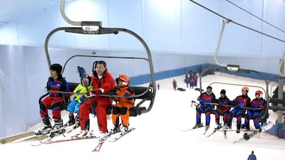 Ski Dubai is one of the Mall of the Emirates’ main attractions. Its owner, Majil Al Fuattim, is planning a major investment in Dubai. Pawan Singh / The National