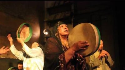 Mazaher ensemble perform the Zar each week at the Makan centre in downtown Cairo. Courtesy Egypt Music