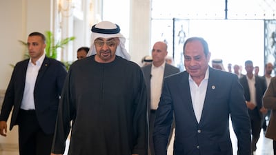 Sheikh Mohamed preparing to leave from Alamein International Airport