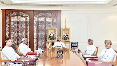 Dhi Yazan bin Haitham, Minister of Culture, Sports and Youth, takes part via video-conferencing in the 24th session of GCC Ministers of Culture's Council. Oman News Agency