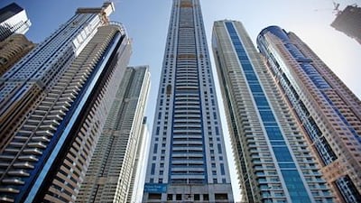 The 400 metre-plus Princess Tower, set to open next year in Dubai Marina. Amy Leang / The National