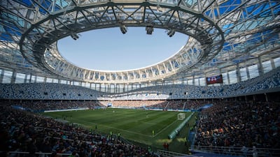Nizhny Novgorod Stadium in Nizhny Novgorod. Capacity of 45,000. Will host group games, round of 16 games, and a quarter final. Mikhail Solunin / AP Photo