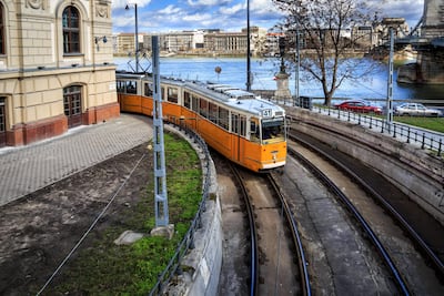A tram in Buda. Alamy Stock Photo