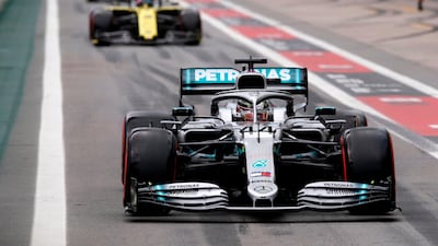 Mercedes' British driver Lewis Hamilton competes in the qualifying session of the Formula One Brazilian Grand Prix, at the Interlagos racetrack in Sao Paulo, Brazil, on November 16, 2019. / AFP / POOL / AMANDA PEROBELLI