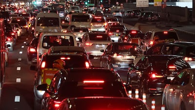 Dubai's roads have become much more congested as the population has increased in recent years. Chris Whiteoak / The National