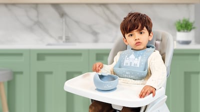 The company catalogue includes baby essentials including changing mats, bibs, dinnerware, ride-on cars and bikes, as well as personalised toys. Photo: Once Upon A Dua