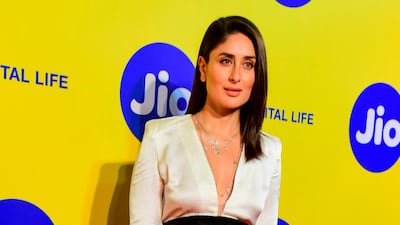 Kareena Kapoor Khan opted for a sleek black and white jumpsuit by New York-based designer Judy Zhang.
