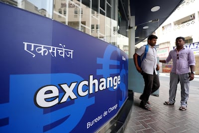 Indian expatriates can get about 18.6 rupees for every dirham compared to about 17.5 a year ago. Chris Whiteoak / The National