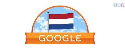 Google is also marking King's Day in the Netherlands. Google