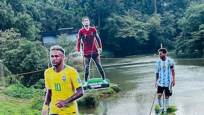 Tourists are travelling from far and wide to see the giants of the game on display. Photo: Pullavoor football fans