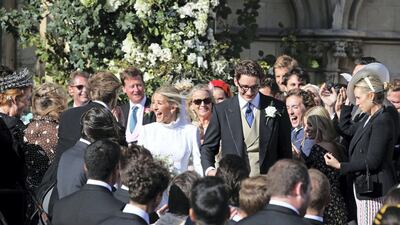 Following the wedding, Goulding and Jopling took the festivities to a festival-themed reception at the nearby Castle Howard. AP
