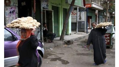 Bread has stayed cheap in Egypt even as Egypt's other food prices leapt upward, because the government pays for most of it.