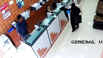 Abu Dhabi Criminal Court sentenced the Filipina A L, 33, to seven years for attempted robbery and two months for breaching the UAE’s residency laws. Courtesy Abu Dhabi police