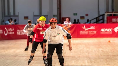 Rollerskating 100m Yazeed Ibrahim of Jordan.