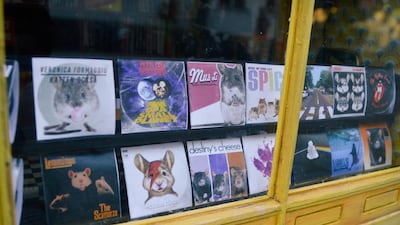 The records on display at the miniature records shop by Anonymouse. Courtesy Anonymouse MMX