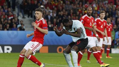 Belgium striker Romelu Lukaku reacts after missing a chance to score. John Sibley / Reuters