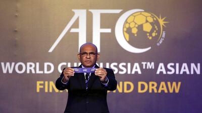 The UAE are drawn Asian Football Confederation general secretary Dato' Windsor John. Fazry Ismail / EPA