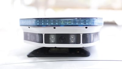 A 10-eye camera installed on a Dubai Police Patrol car.