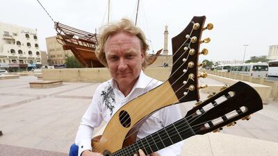 Jason Carter, who with filmmaker Ray Haddad, is making a 40-minute musical documentary on the UAE’s pearl-diving heritage. Pawan Singh / The National