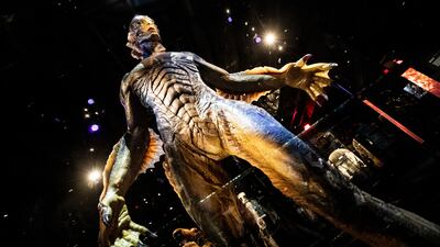 A prosthetic suit worn by US actor Doug Jones as the amphibian man in the film 'The Shape of Water'. EPA