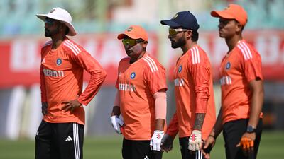 Sarfaraz Khan, second left, has been added to India's squad for the second Test. Getty Images