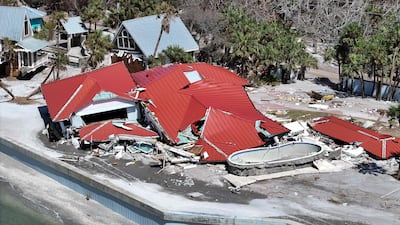 The ruins of homes along the Gulf of Mexico after Hurricane Milton passed through the area in Manasota Key, Florida. Getty Images